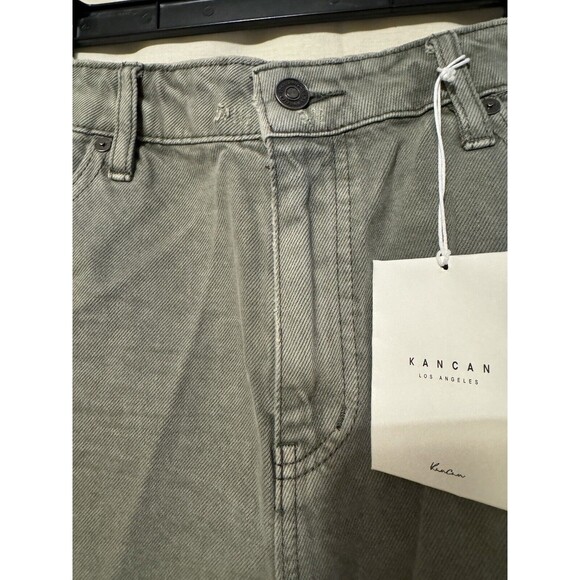 NWT KanCan Olive Green Mini High Rise Cutoff Shorts Size-11/29 - Picture 6 of 13